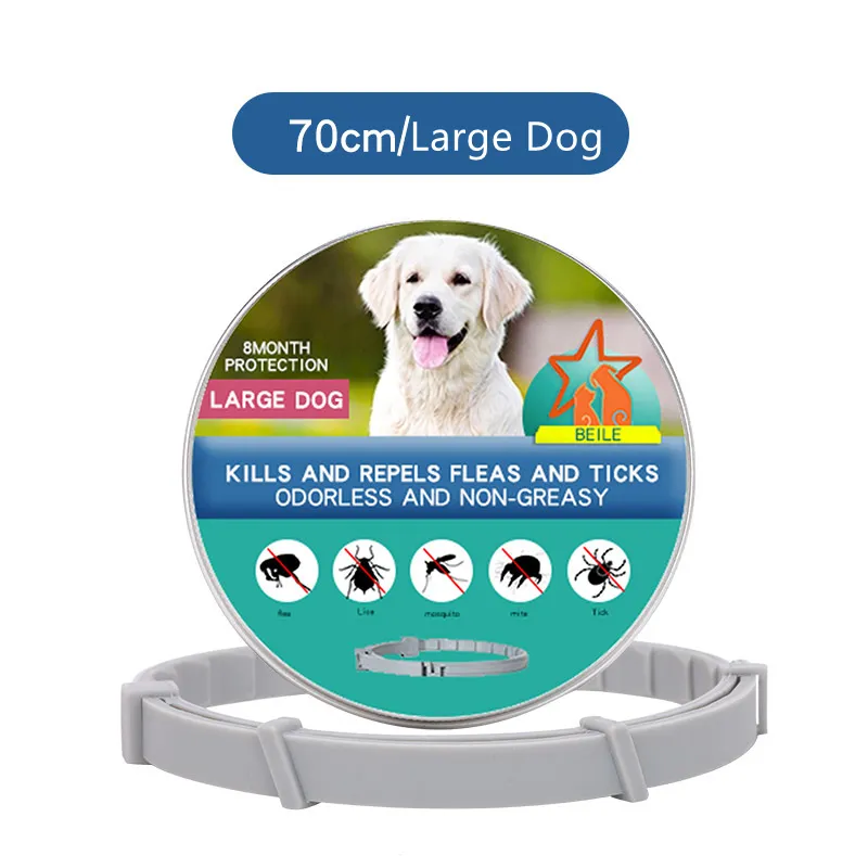 Dog Anti Flea And Ticks Cats Collar Pet 8Month Protection Retractable Pet Collars For Puppy Cat Large Dogs Accessories