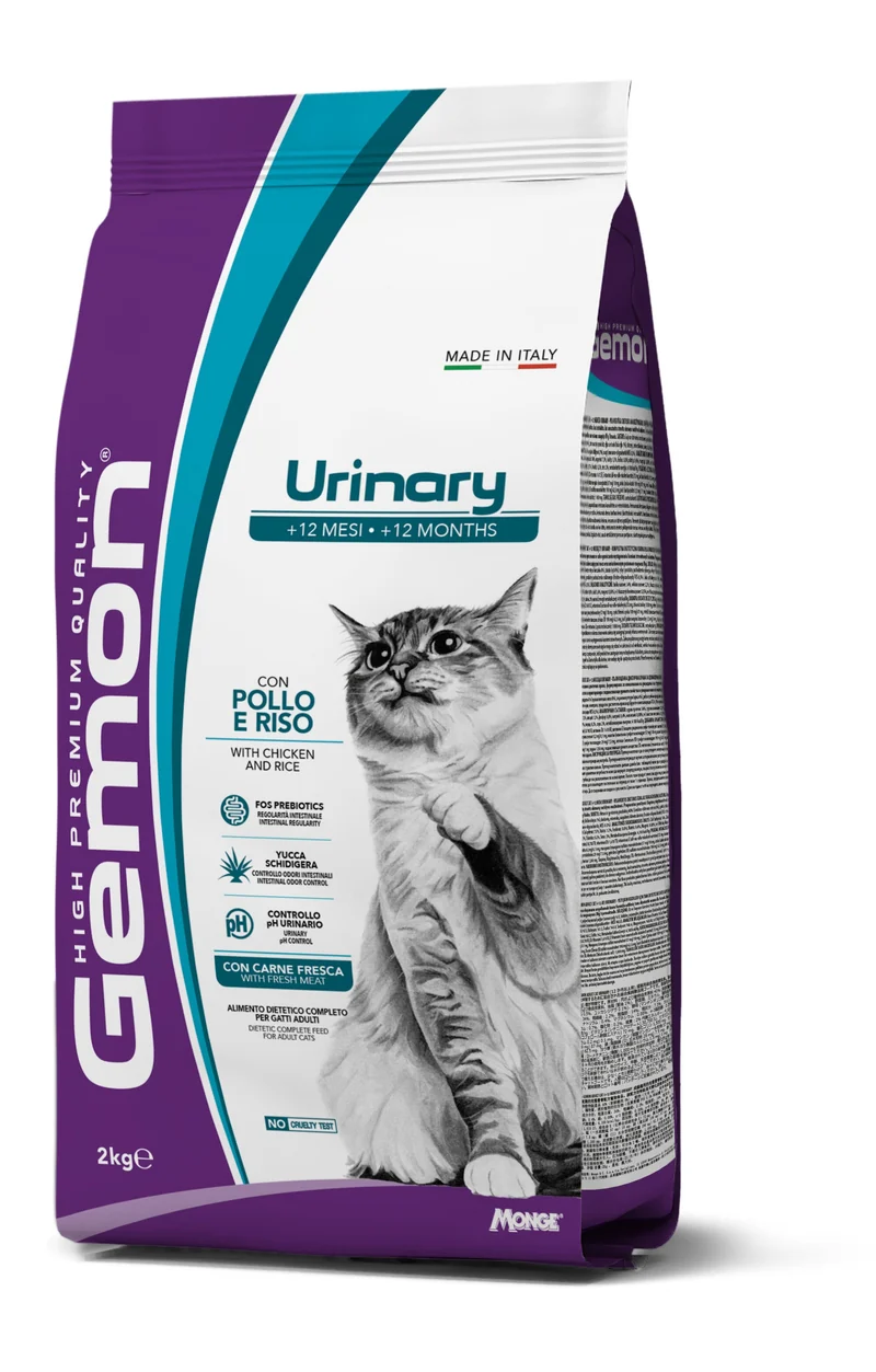 Gemon Cat Urinary Pollo e Riso Cibo Secco Per Gatti Adulti Sacco 2Kg