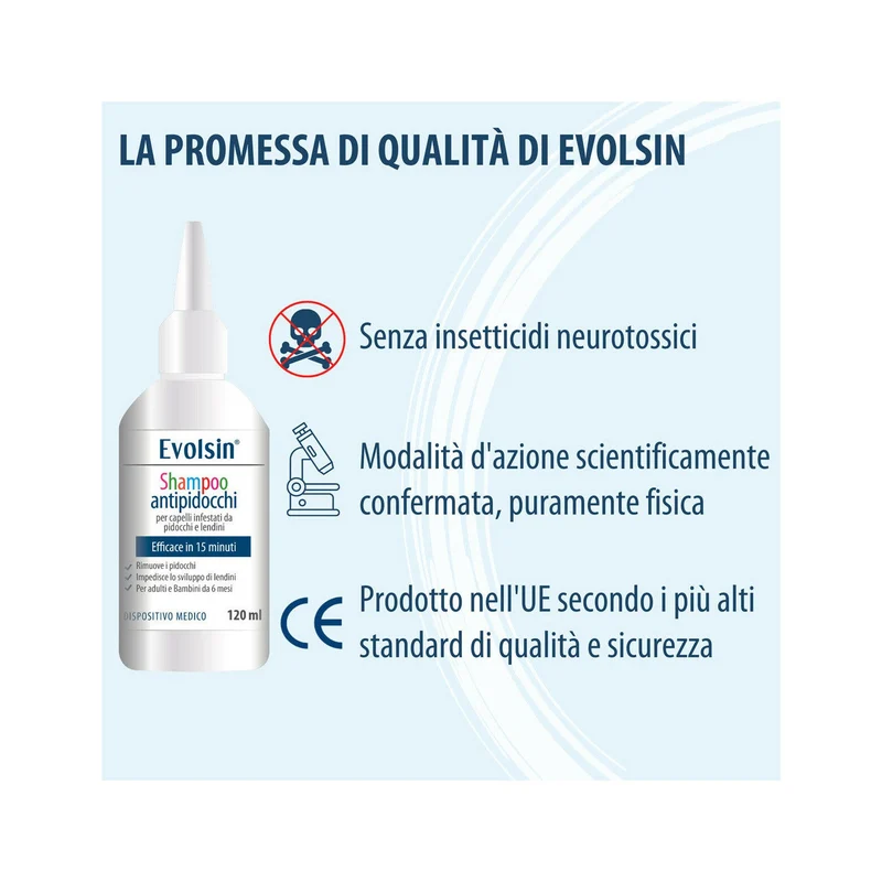 Evolsin Shampoo Pidocchi Con Pettine 120ml