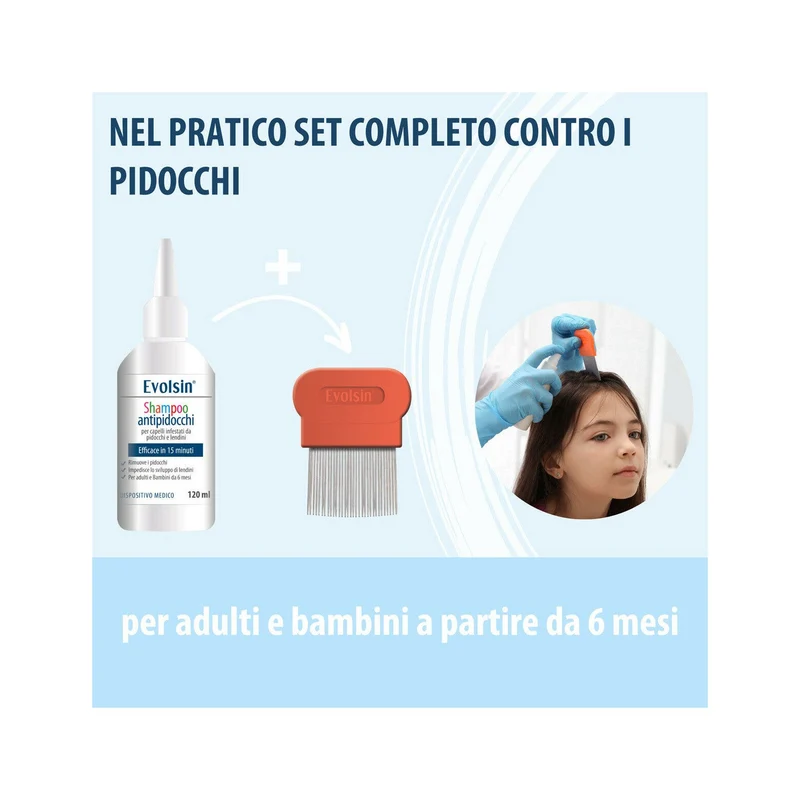 Evolsin Shampoo Pidocchi Con Pettine 120ml
