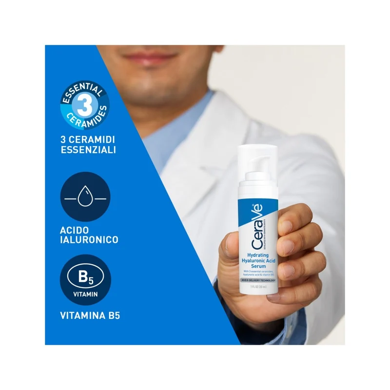 CeraVe Siero Idratante Viso con Acido Ialuronico 30ml