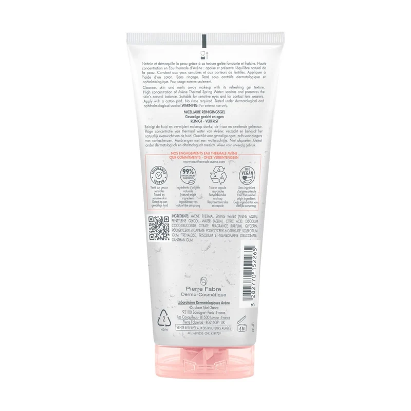 Eau Thermale Avène Les Essentiels Gel Micellare Struccante 200ml