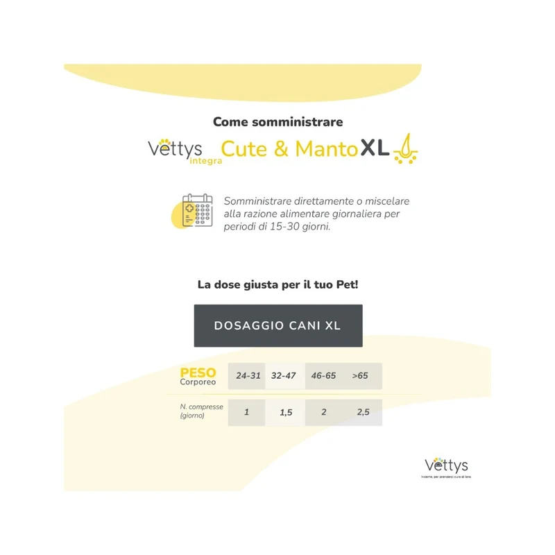 Vettys Integra Cute&Manto Per Cani Taglia XL 30 Compresse