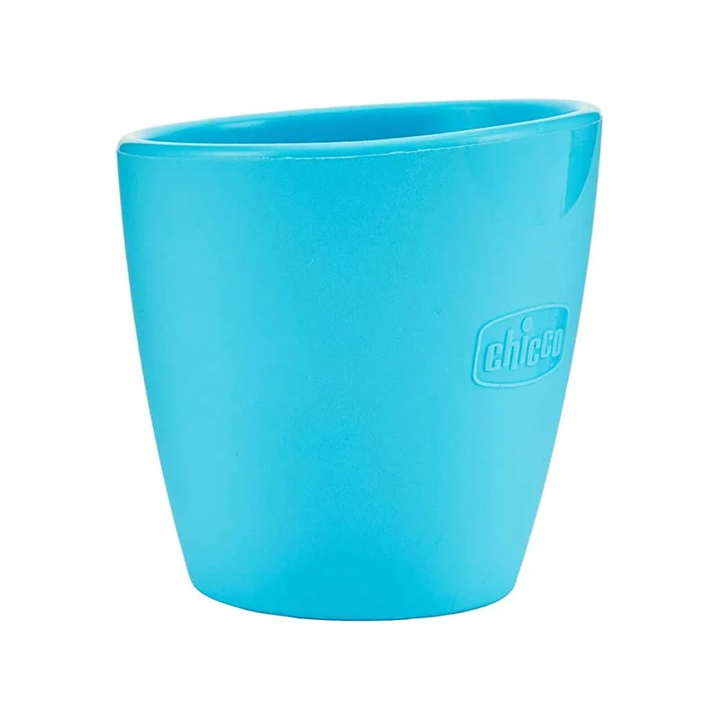 Chicco Easy Mug Bicchiere Silicone Azzurro 6Mesi+
