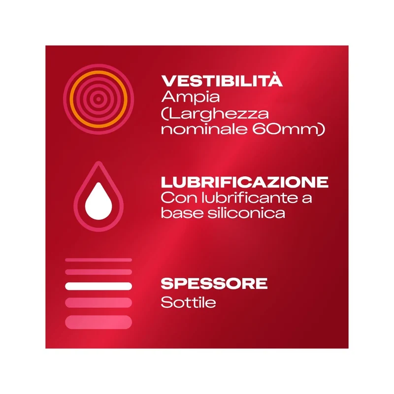 Durex Supersottile Vestibilità Ampia XL 6 Preservativi