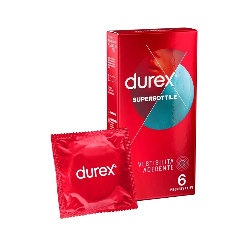 Durex Supersottile Vestibilità Aderente 6 Preservativi