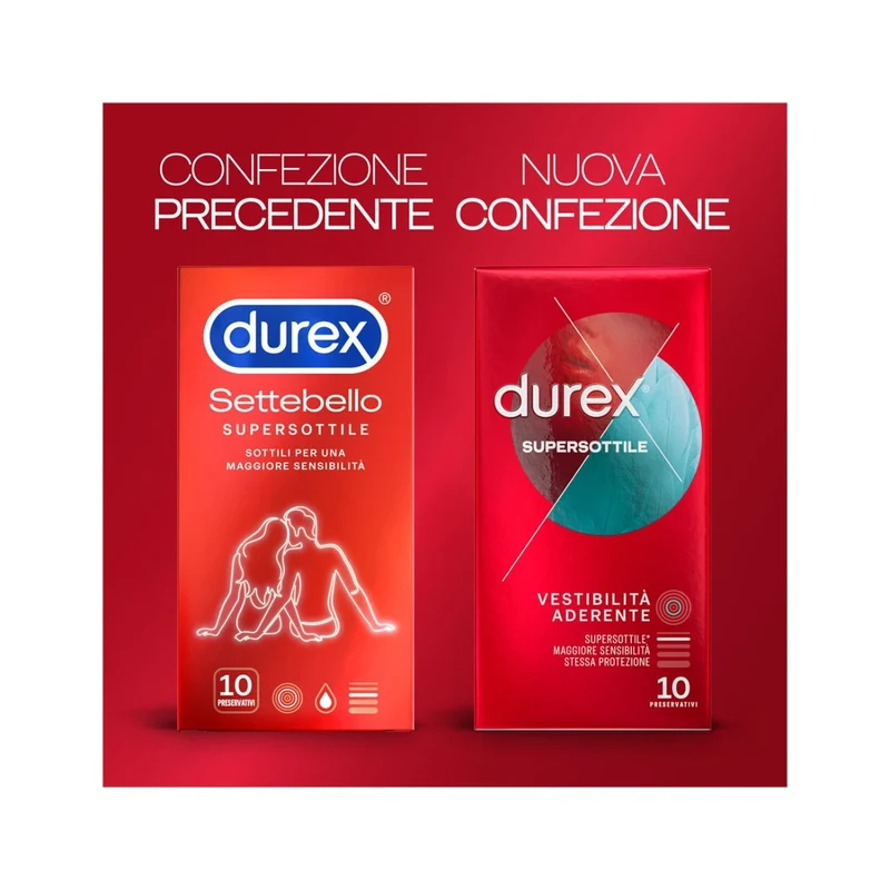 Durex Supersottile Vestibilità Aderente 6 Preservativi