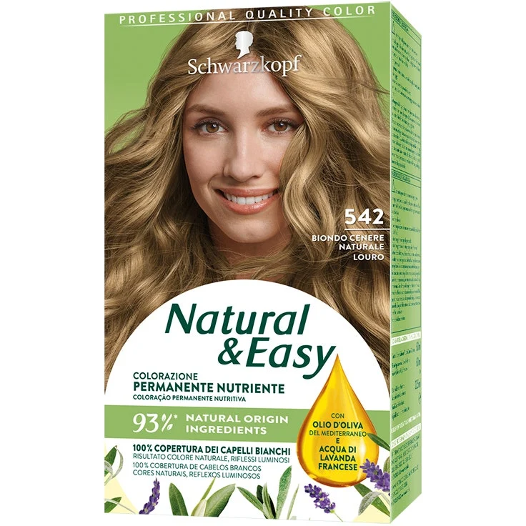 Schwarzkopf Natural Easy Tinta Capelli 542 Biondo Cenere Naturale