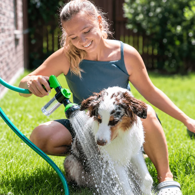 8-in-1 Dog Washing Hose Attachment with Soap Dispenser