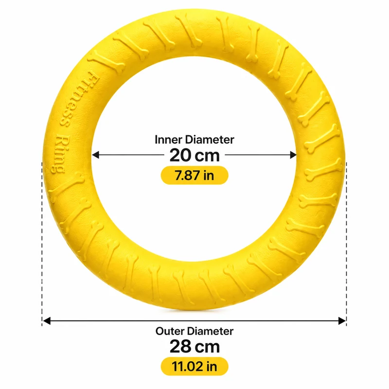 Dog Fetch & Tug Ring – Soft, Lightweight EVA Toy