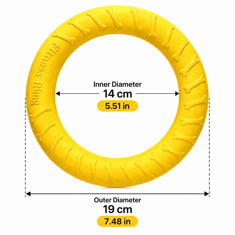 Dog Fetch & Tug Ring – Soft, Lightweight EVA Toy