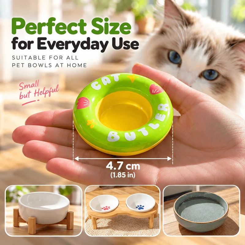Floating Cat Water Dishes (2-Pack) – Treat-Friendly Drinking Bowl Inserts