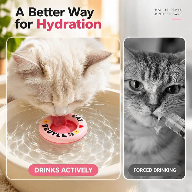 Floating Cat Water Dishes (2-Pack) – Treat-Friendly Drinking Bowl Inserts