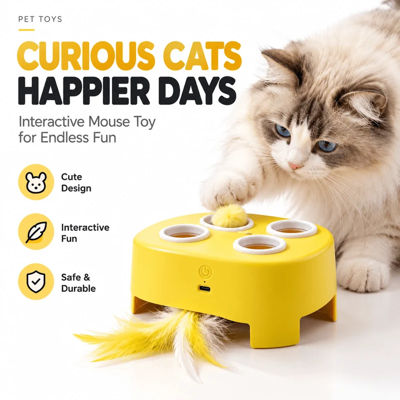 Electric Whack-a-Mouse Cat Toy
