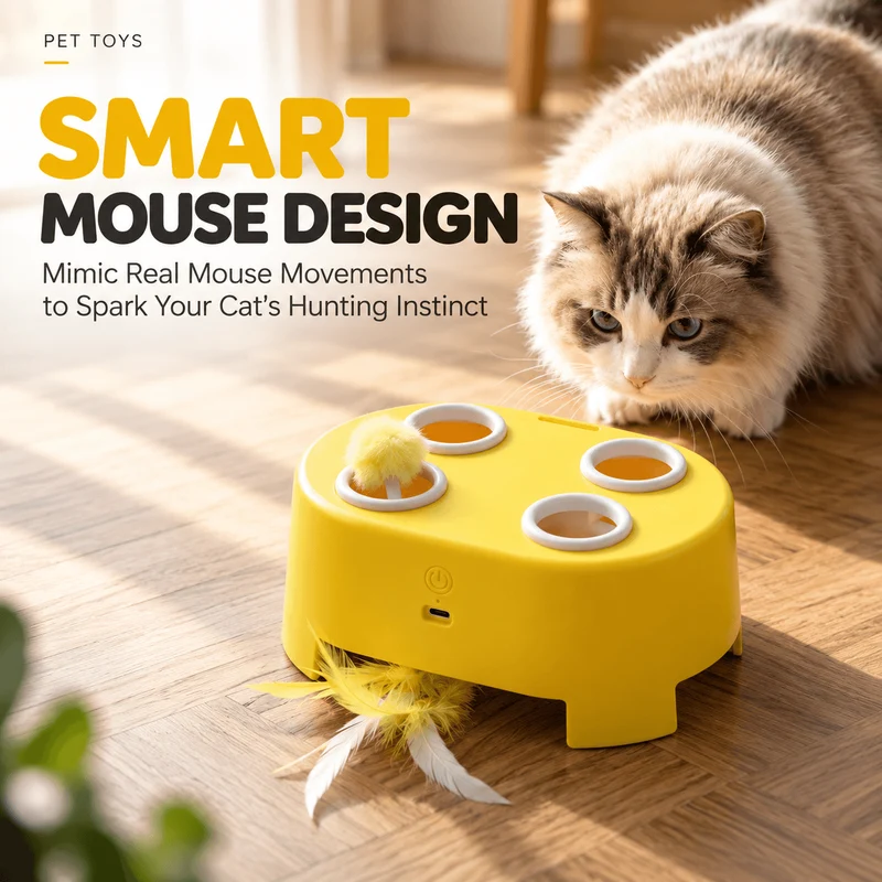 Electric Whack-a-Mouse Cat Toy