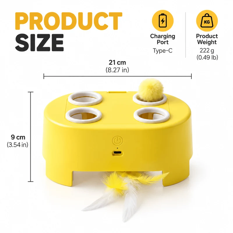 Electric Whack-a-Mouse Cat Toy