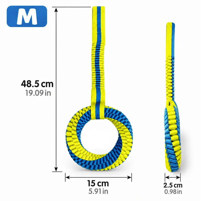 Antibacterial Braided Dog Ring Toy – Durable Chew & Tug Toy