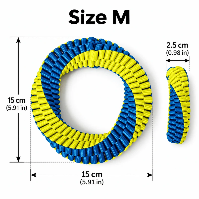Antibacterial Braided Dog Ring Toy – Durable Chew & Tug Toy