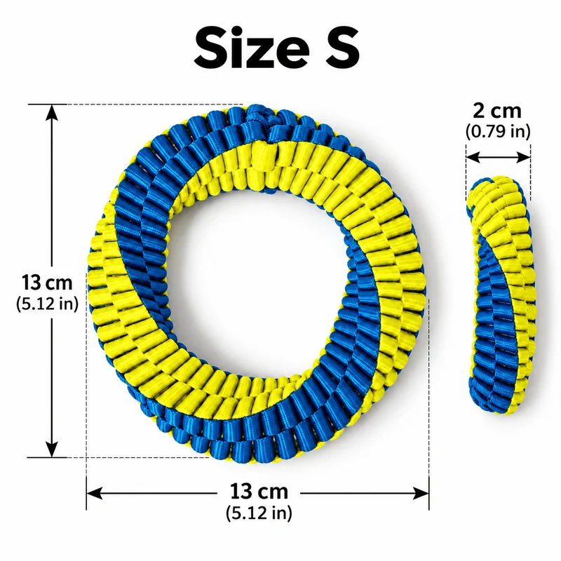 Antibacterial Braided Dog Ring Toy – Durable Chew & Tug Toy