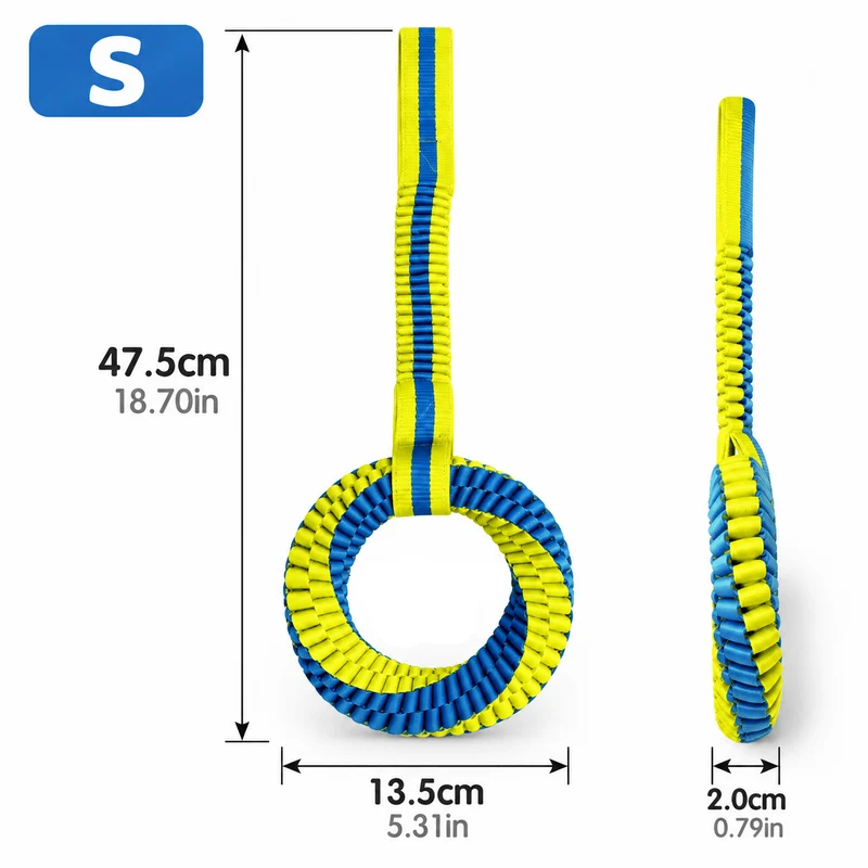 Antibacterial Braided Dog Ring Toy – Durable Chew & Tug Toy