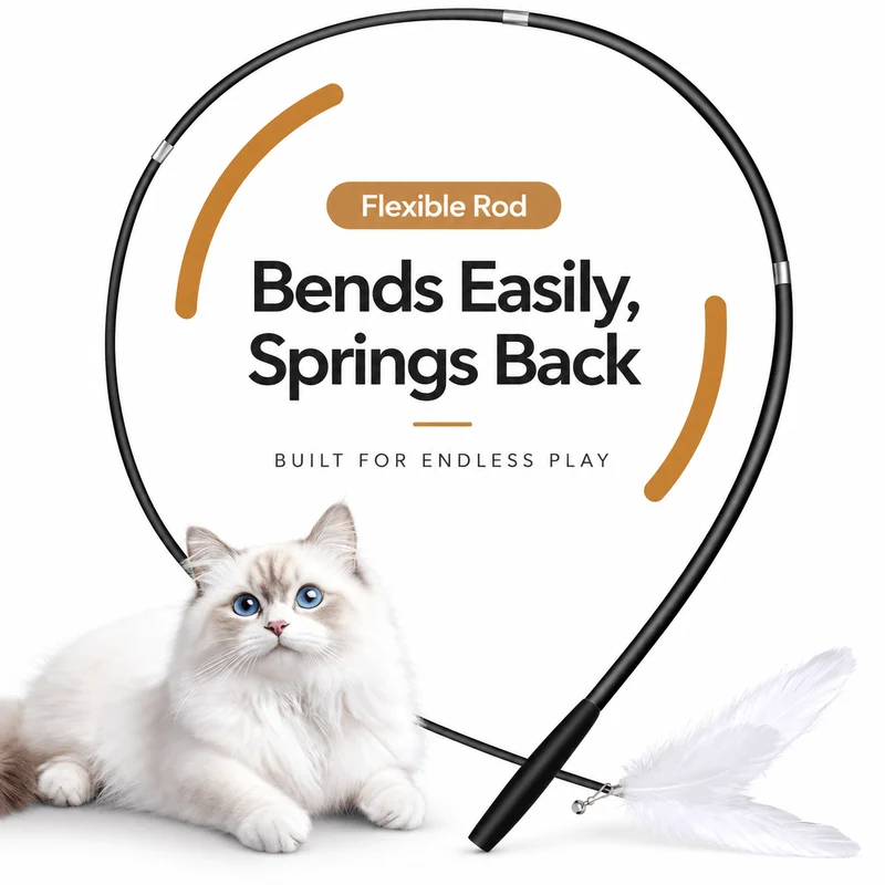 Extra-Long Telescopic Feather Cat Wand