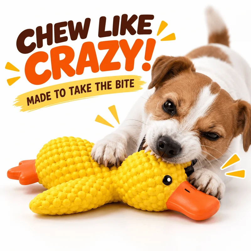 Squeaky Latex Duck Dog Toy