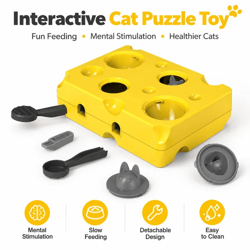 Interactive Cat Puzzle Feeder Toy