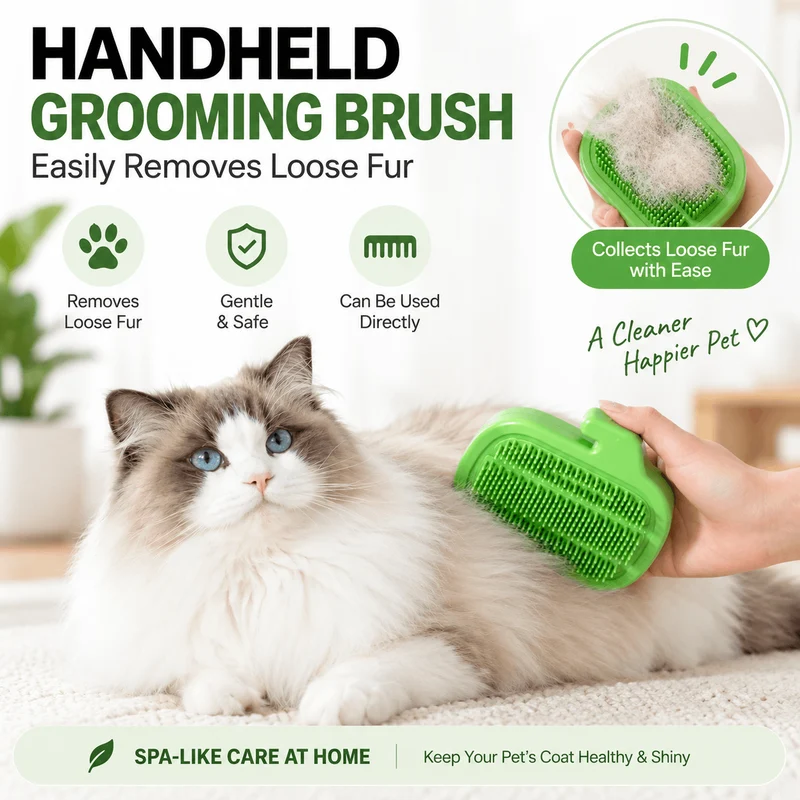 3-in-1 Cactus Cat Corner Groomer with Catnip Ball & Feather Teaser