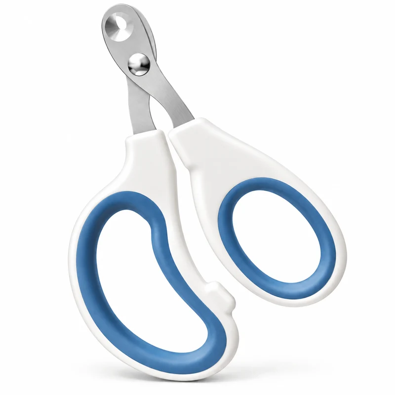 Cat Nail Clippers with Round-Hole Guide & Non-Slip Silicone Grip
