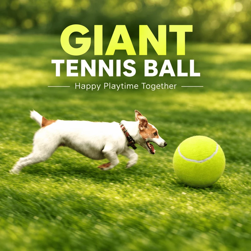 Giant Tennis Ball Dog Toy with Air Pump