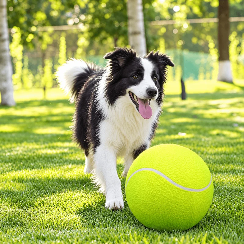 Giant Tennis Ball Dog Toy with Air Pump