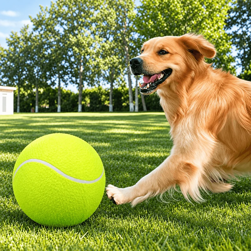 Giant Tennis Ball Dog Toy with Air Pump