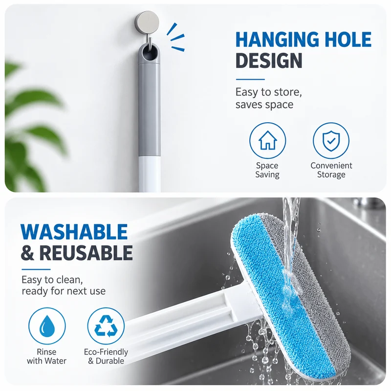 Reusable Pet Hair Remover Brush with 2 Built-In Mini Brushes