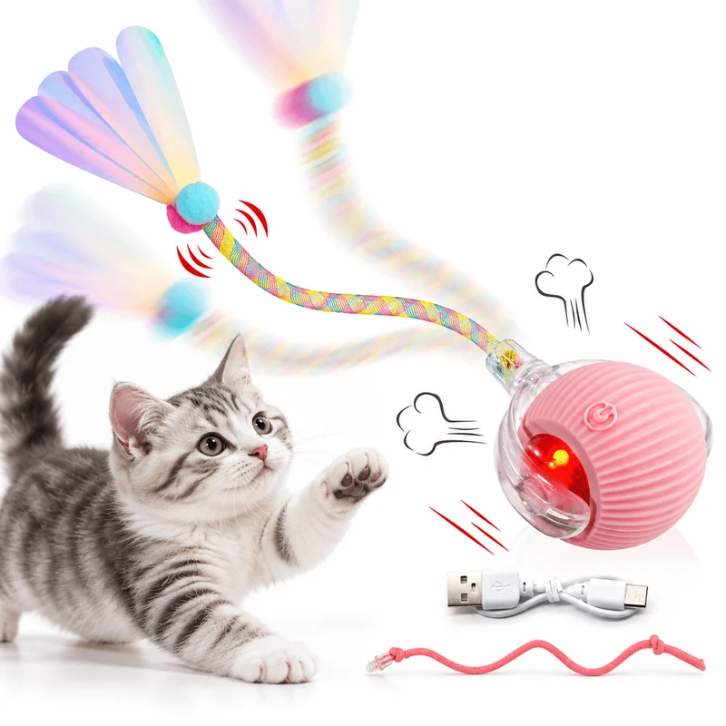 Auto Rolling Fun Ball – Smart Interactive Pet Toy for Dogs & Cats