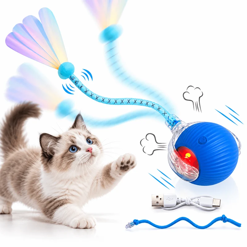 Auto Rolling Fun Ball – Smart Interactive Pet Toy for Dogs & Cats