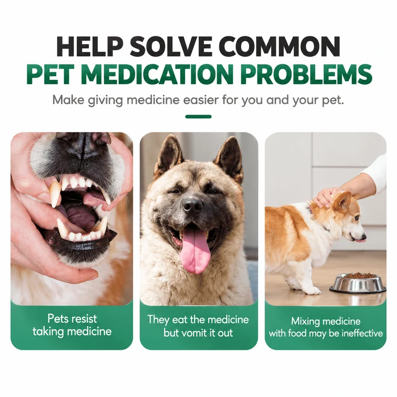 Pet Medicine Feeders for Cats & Dogs – 2-Pack