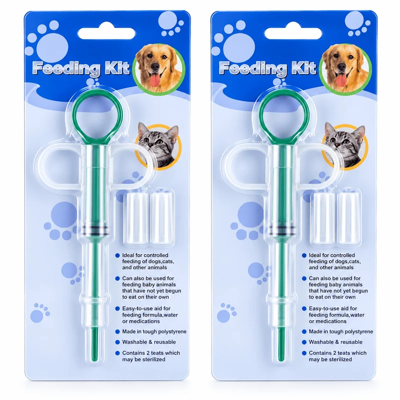 Pet Medicine Feeders for Cats & Dogs – 2-Pack