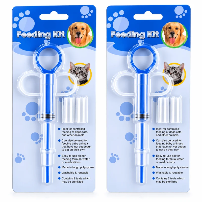 Pet Medicine Feeders for Cats & Dogs – 2-Pack