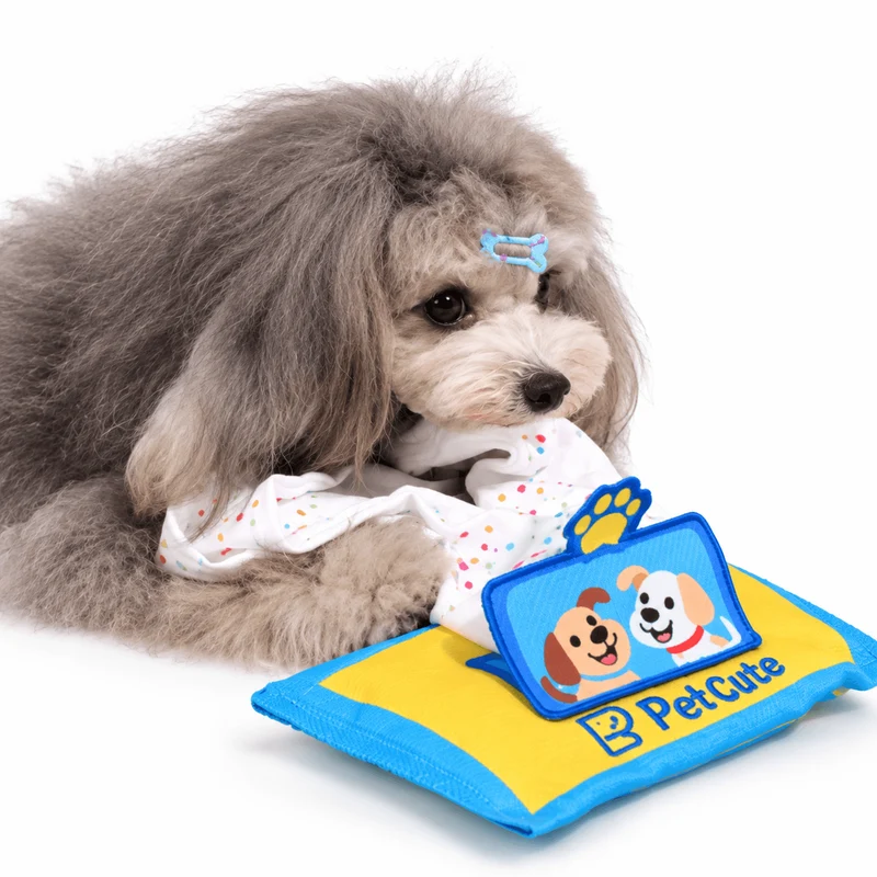 Tissue Box Dog Toy – Snuffle Treat Puzzle with Squeaker