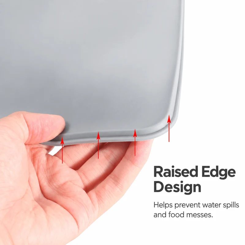 Collapsible Silicone Double Pet Bowl & Feeding Mat