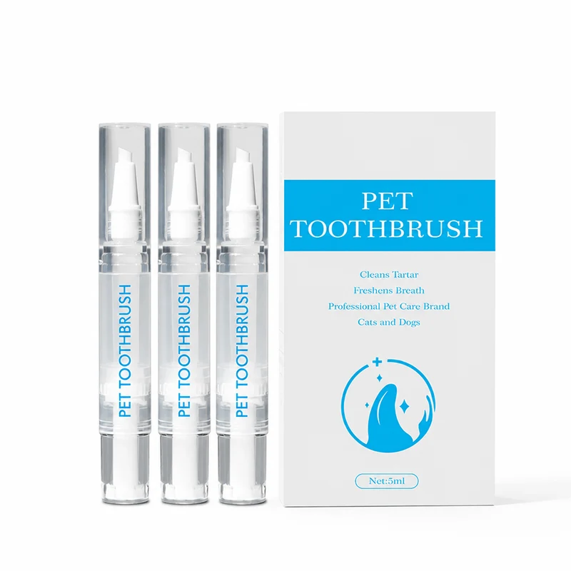 2-in-1 Pet Toothbrush Pen for Cats & Dogs
