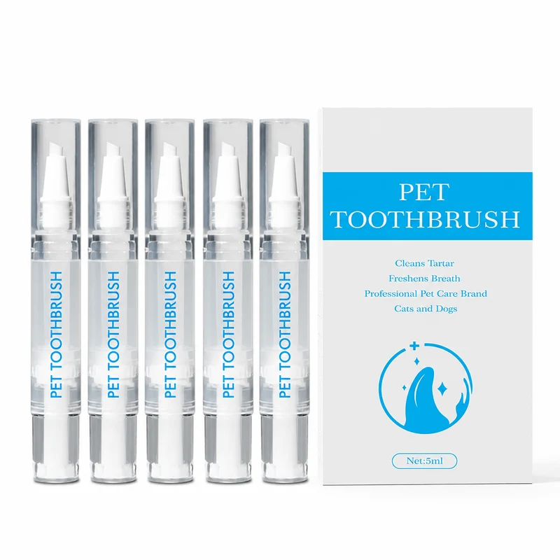 2-in-1 Pet Toothbrush Pen for Cats & Dogs