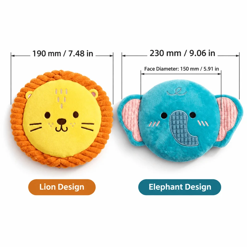 Squeaky Plush Dog Frisbee