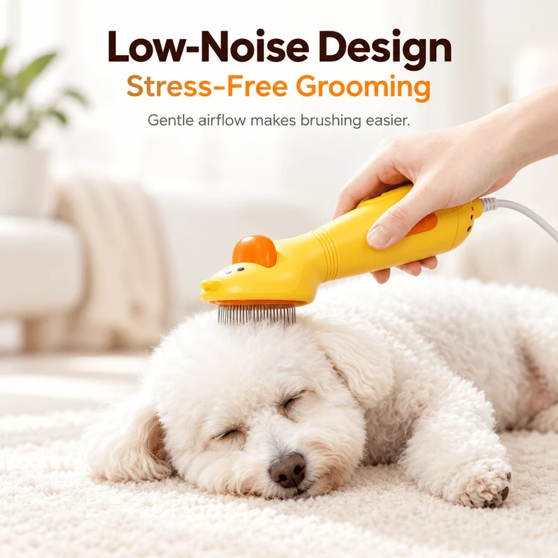 2-in-1 Pet Hair Dryer & Grooming Brush