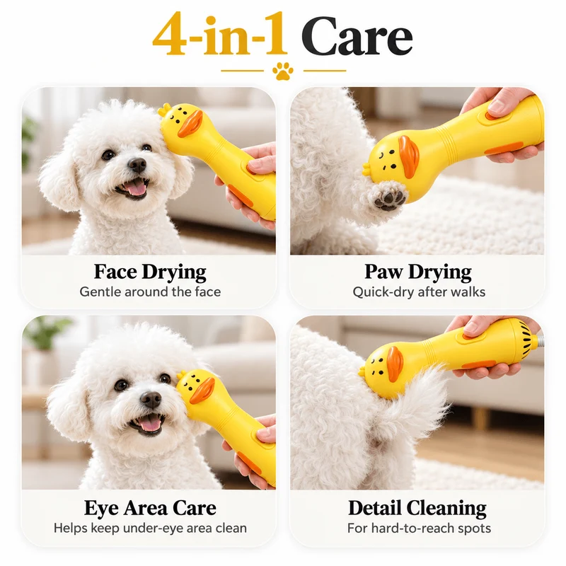 2-in-1 Pet Hair Dryer & Grooming Brush