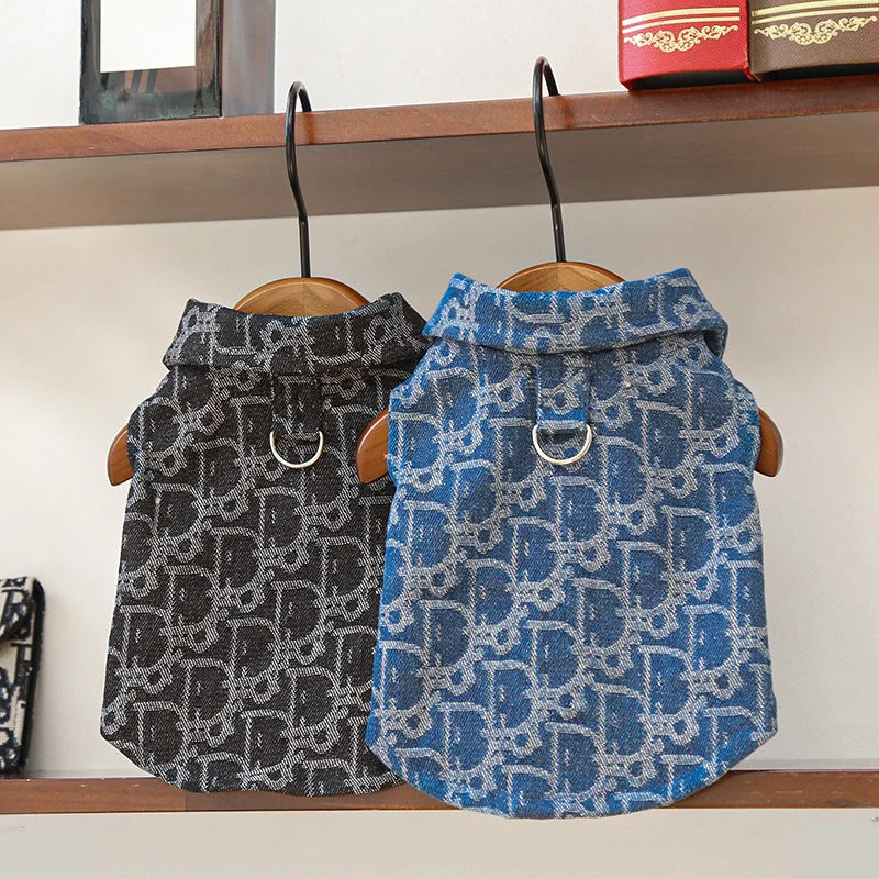 Denim-Style Vest for Dogs & Cats