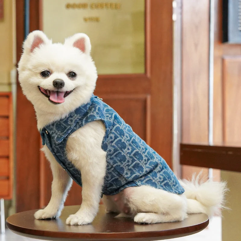 Denim-Style Vest for Dogs & Cats