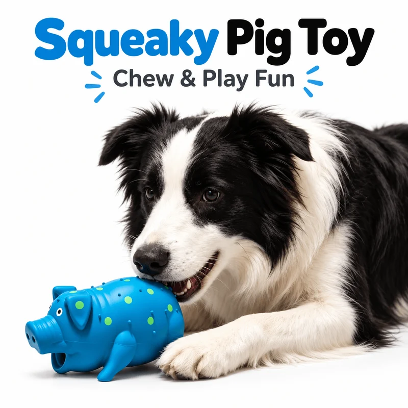 Squeaky Pig Dog Toy – Soft Latex Chew Toy