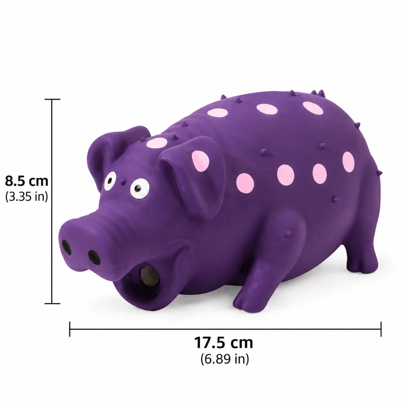 Squeaky Pig Dog Toy – Soft Latex Chew Toy