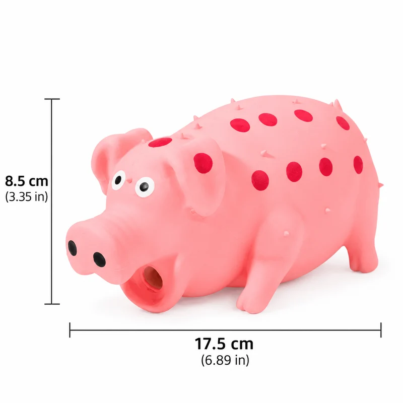 Squeaky Pig Dog Toy – Soft Latex Chew Toy